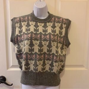 Vintage I Magnin Teddy Bear Shetland Wool 80’s Sweater